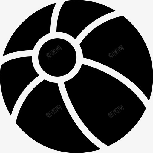 沙滩球充气运动svg_新图网 https://ixintu.com 沙滩 充气 运动 条纹 水上 游戏 夏季 实心 图标
