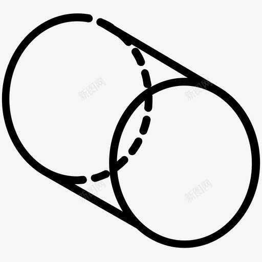 圆柱体二维设计二维造型svg_新图网 https://ixintu.com 造型 二维 圆柱体 设计 三维设计 三维 几何 五边形 线条 图标