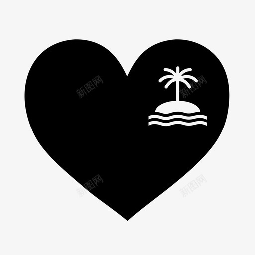 爱情岛心假日svg_新图网 https://ixintu.com 爱情 岛心 假日 情人