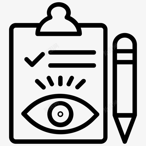 列表监控分析复查svg_新图网 https://ixintu.com 列表 监控 分析 复查 远程监控 查看 项目管理 向量 图标