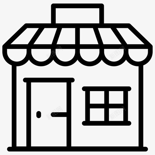 商店商业大楼商场svg_新图网 https://ixintu.com 商店 商业 大楼 商场 店面 度假 线路 图标