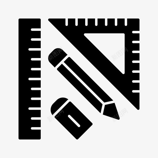绘图工具橡皮擦铅笔svg_新图网 https://ixintu.com 绘图 工具 橡皮擦 铅笔 尺子 文具 教育 教育学 学校