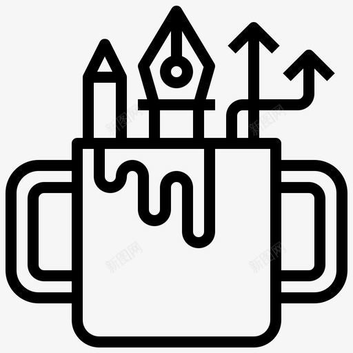 平面设计编辑工具图形工具svg_新图网 https://ixintu.com 平面设计 工具 图形 编辑 编辑器 创意 杯子 教育