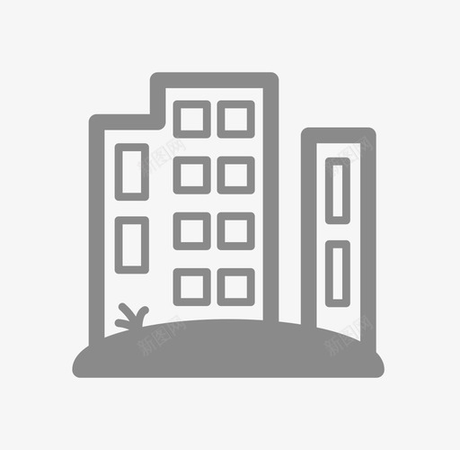 绿化小区svg_新图网 https://ixintu.com 绿化 小区 线性 填充 简约 精美