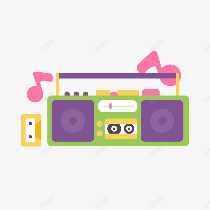 Q版音乐播放器png免抠素材_新图网 https://ixintu.com 音乐 播放器