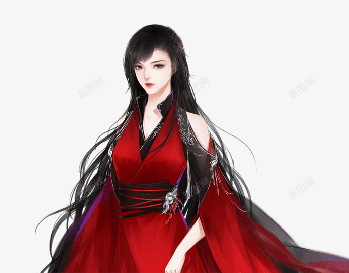 红衣侠女00000000000000普通png免抠素材_新图网 https://ixintu.com 红衣 侠女 普通