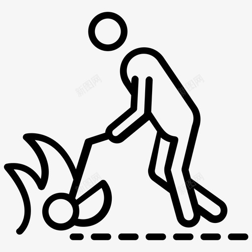 农业园艺草坪svg_新图网 https://ixintu.com 农业 园艺 草坪 割草机 工人 割草 图标