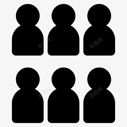 观众人群小组svg_新图网 https://ixintu.com 演示 文稿 观众 人群 小组 人物 字形