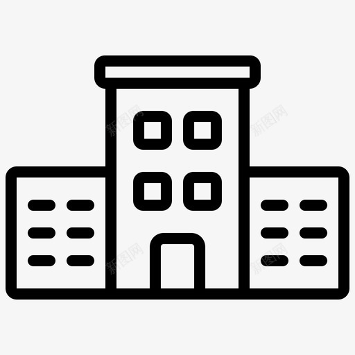 校舍校园建筑svg_新图网 https://ixintu.com 校舍 校园 建筑 场所 学校教育