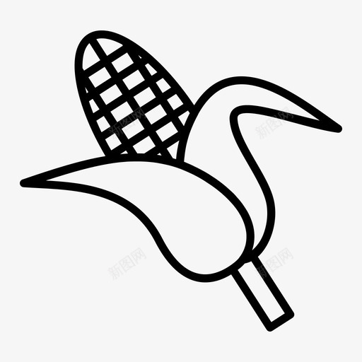 玉米玉米穗食品svg_新图网 https://ixintu.com 玉米 蔬菜 食品