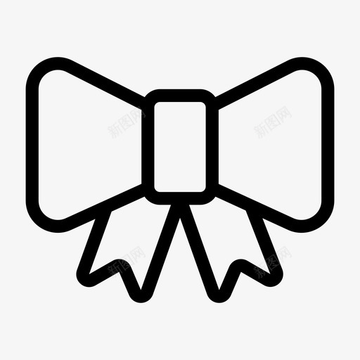 蝴蝶结圣诞节礼物svg_新图网 https://ixintu.com 礼物 蝴蝶结 圣诞节 丝带 圣诞 像素 完美 线条 图标