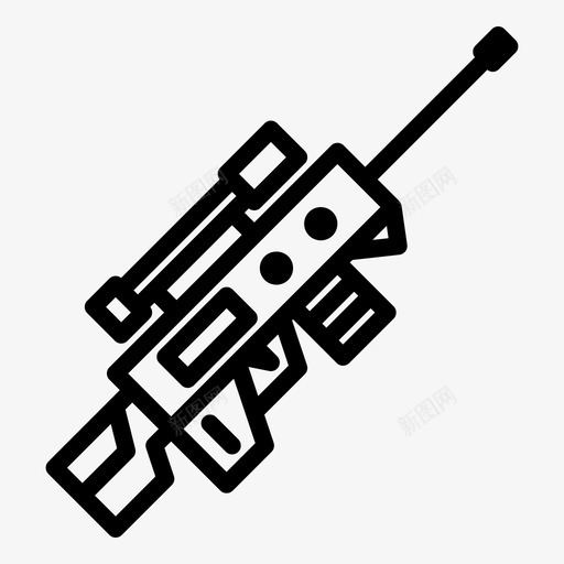 狙击步枪游戏头部射击svg_新图网 https://ixintu.com 狙击 步枪 游戏 头部 射击 战争 武器