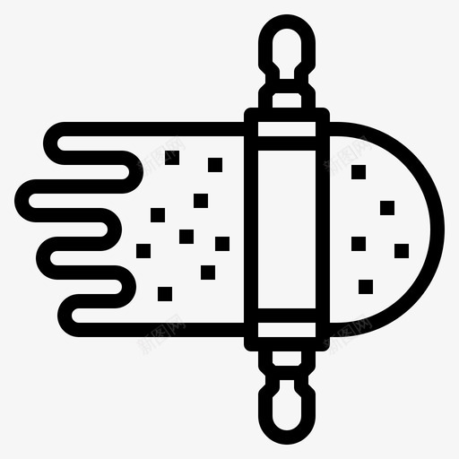 擀面杖面包面粉svg_新图网 https://ixintu.com 擀面杖 面包 面粉 食品 厨房 配件