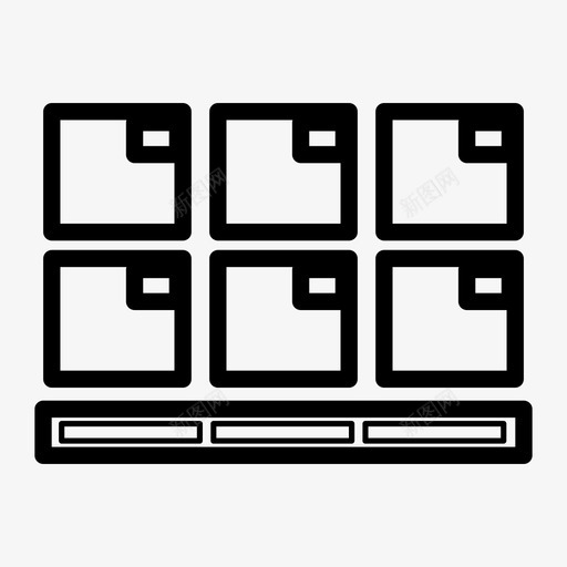 仓库商品项目svg_新图网 https://ixintu.com 仓库 商品 项目 物流 图标