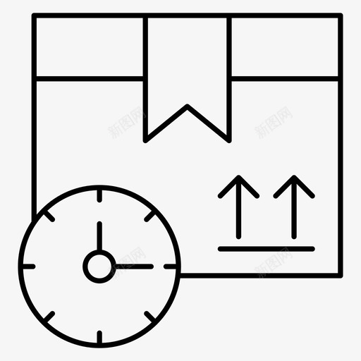 包裹盒子截止日期svg_新图网 https://ixintu.com 包裹 盒子 截止 截止日 日期 交货 物流配送