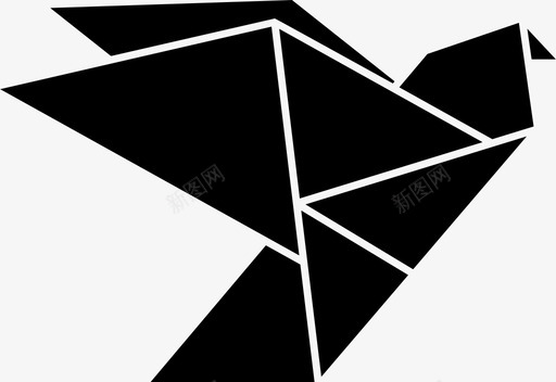 折纸鸟艺术日语svg_新图网 https://ixintu.com 折纸 艺术 日语 工艺 书卷 卷纸 相关