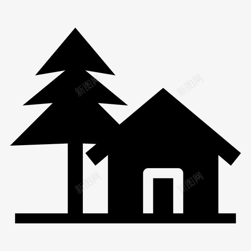 住宅房产场所svg_新图网 https://ixintu.com 房产 住宅 住宅房 场所 屋顶 别墅