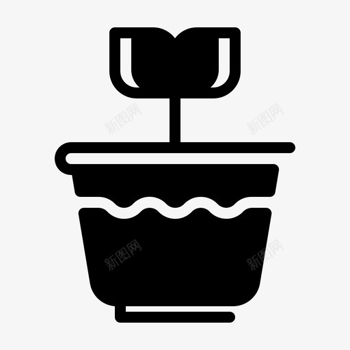 壶装饰花svg_新图网 https://ixintu.com 装饰 爱好 盆栽 植物 混合 对象 第三