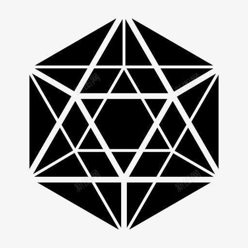 实心二十面体三维d20svg_新图网 https://ixintu.com 实心 二十 十面体 柏拉图 三维 几何学 二十五