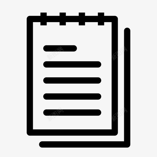 纸条记事本笔记svg_新图网 https://ixintu.com 纸条 记事本 笔记 书写 其他
