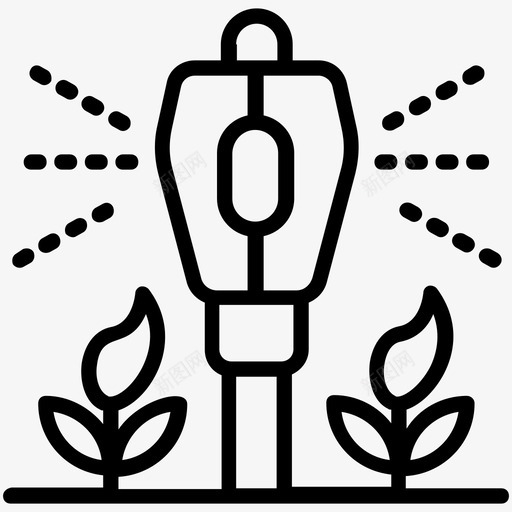 花园洒水器自动洒水器灌溉系统svg_新图网 https://ixintu.com 洒水器 花园 自动 灌溉 草坪 浇水 系统 图标
