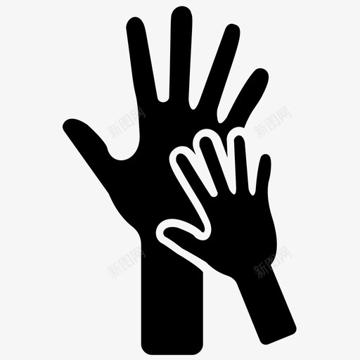 父爱孩子之手父母之爱svg_新图网 https://ixintu.com 之手 父爱 孩子 父母 之爱 父亲 父亲节 雕文 图标