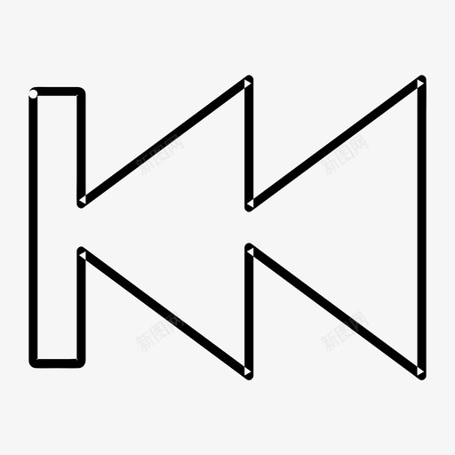快速后退多媒体播放svg_新图网 https://ixintu.com 快速 后退 媒体播放 播放器 上一个 基本 图标 所有 尺寸
