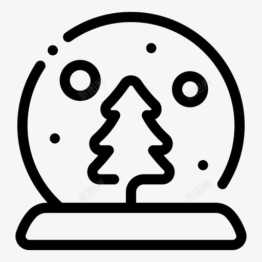 雪球圣诞水晶svg_新图网 https://ixintu.com 圣诞 雪球 水晶 大理石 圣诞树 轮廓