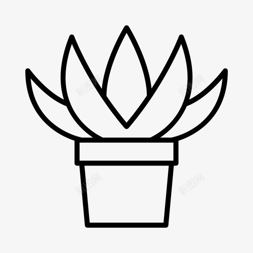 肉质装饰花园svg_新图网 https://ixintu.com 植物 肉质 装饰 花园 绿色植物 盆栽