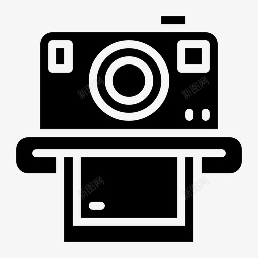 宝丽来相机照片svg_新图网 https://ixintu.com 宝丽来 相机 照片 复古 派对 实心 套装