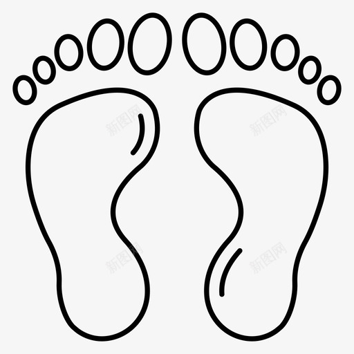 脚印熊印度教svg_新图网 https://ixintu.com 脚印 印度教 人类 宗教 灯节 线图 图标