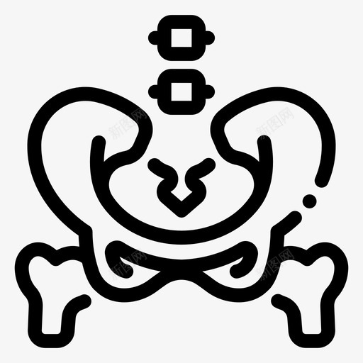 腰骨医学解剖学关节svg_新图网 https://ixintu.com 医学 腰骨 解剖学 关节 骨盆 轮廓
