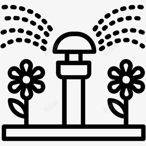 洒水器滴灌灌溉系统svg_新图网 https://ixintu.com 洒水器 灌溉 系统 滴灌 洒水 自动 草坪 浇水 图标