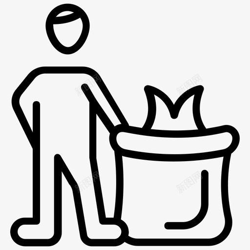 垃圾清理垃圾清除农业svg_新图网 https://ixintu.com 垃圾 清除 农业 清理 污垢 园艺 工人 割草 图标
