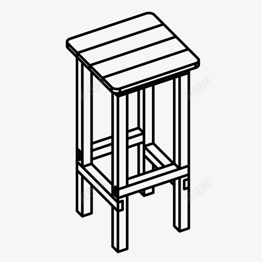 凳子柜台凳子家具svg_新图网 https://ixintu.com 凳子 柜台 家具 座位 椅子