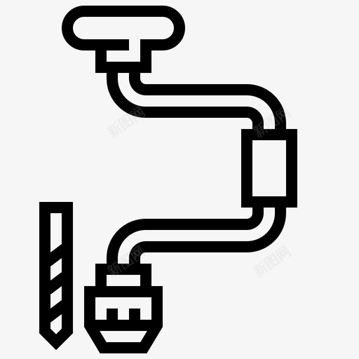 手持式手钻螺钉孔手动svg_新图网 https://ixintu.com 手持 手钻 螺钉 孔手动 手动 木工