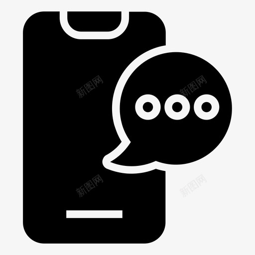 电话聊天通信svg_新图网 https://ixintu.com 电话 聊天 通信 消息 呼叫 通话 填充 图标