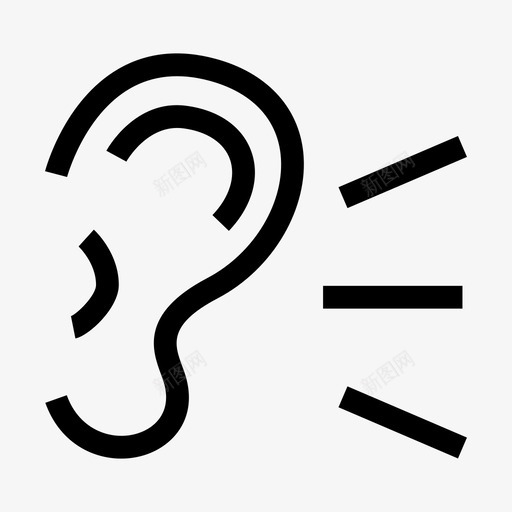 听噪音声音svg_新图网 https://ixintu.com 听听 噪音 声音 迹象