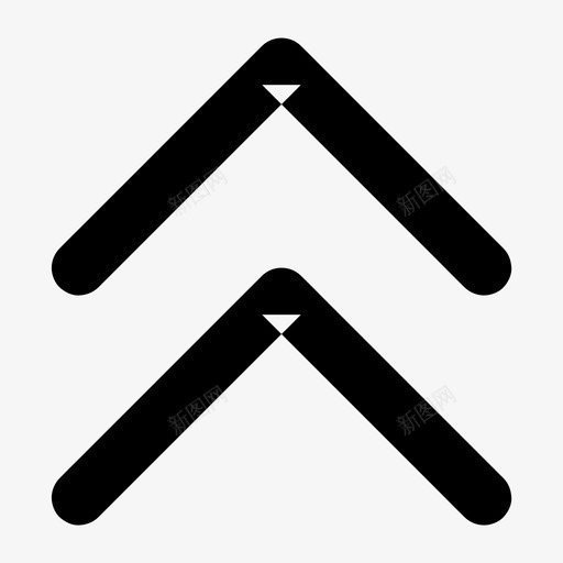 双箭头向上箭头方向svg_新图网 https://ixintu.com 箭头 向上 向前进 上传 基本 图标 所有 尺寸