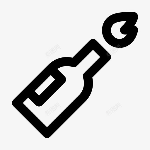 燃烧瓶炸弹瓶子svg_新图网 https://ixintu.com 燃烧 烧瓶 炸弹 瓶子 火手 武器 军用 粗线条