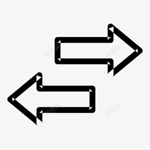 交换水平箭头方向svg_新图网 https://ixintu.com 交换 水平 箭头 方向 翻转 基本 图标 所有 大小
