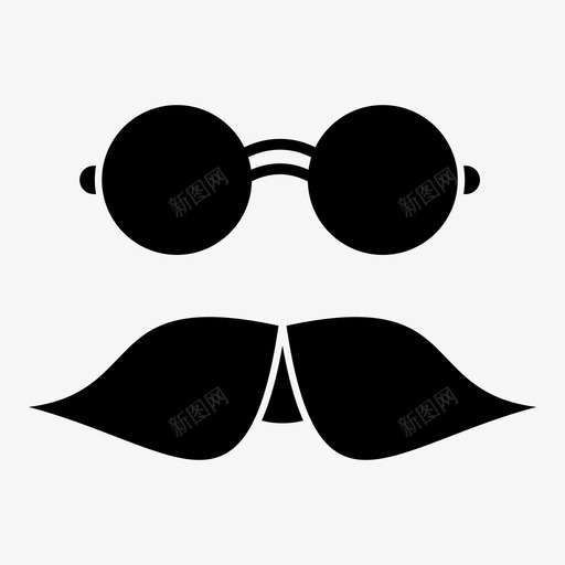 眼镜胡子时髦男性svg_新图网 https://ixintu.com 眼镜 胡子 时髦 男性 男士