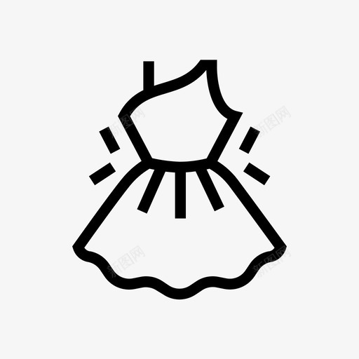 晚礼服衣服装扮svg_新图网 https://ixintu.com 晚礼服 线图 图标 衣服 装扮 时尚 裙子