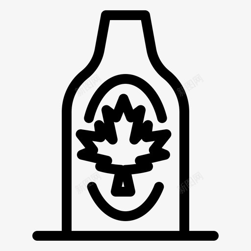 瓶子秋天加拿大svg_新图网 https://ixintu.com 加拿大 瓶子 秋天 叶子 枫木