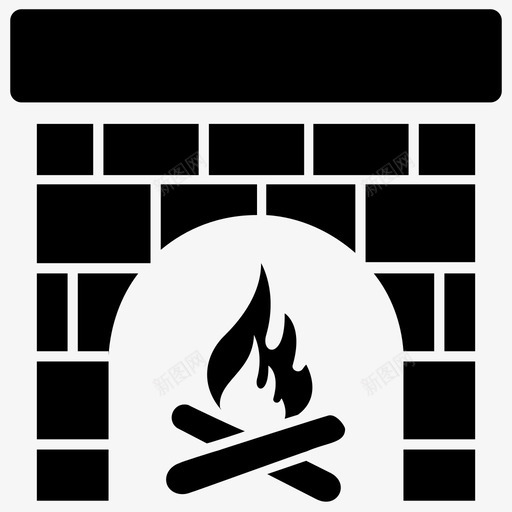 火炉篝火壁炉svg_新图网 https://ixintu.com 火炉 篝火 壁炉 加热炉 复古 新年 铭文 图标