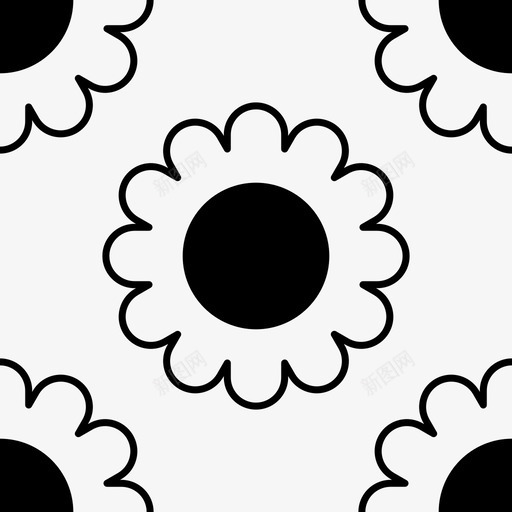 花卉图案花朵方形svg_新图网 https://ixintu.com 图案 花卉 花朵 方形 向日葵 纹理 瓷砖