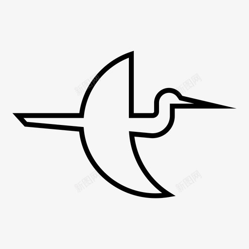 鹳宝宝鸟svg_新图网 https://ixintu.com 宝宝 鸟飞 苍鹭 鹭鸟 线图 图标