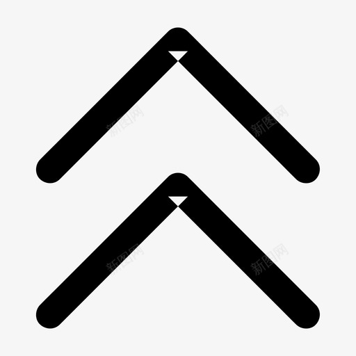 双箭头向上箭头方向svg_新图网 https://ixintu.com 箭头 向上 向前进 上传 基本 图标 所有 尺寸