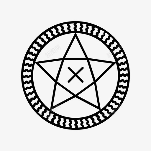 五角星炼金术星星svg_新图网 https://ixintu.com 五角星 炼金术 星星