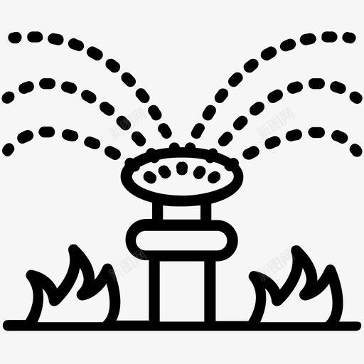 喷灌机自动灌溉草坪洒水器svg_新图网 https://ixintu.com 喷灌机 自动 灌溉 草坪 洒水器 喷枪 浇水 图标